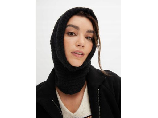 B.P.C. komin z kapturem czarny dzianinowy ^uniwersalny