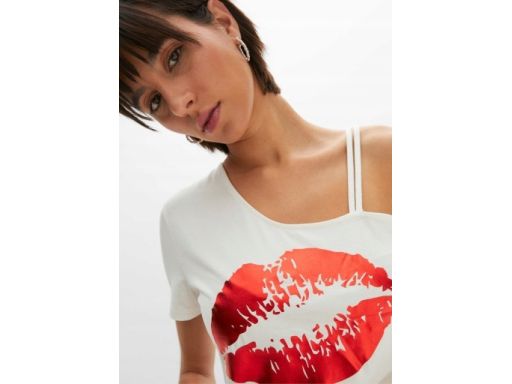 B.P.C t-shirt asymetryczny z nadrukiem r.48/50