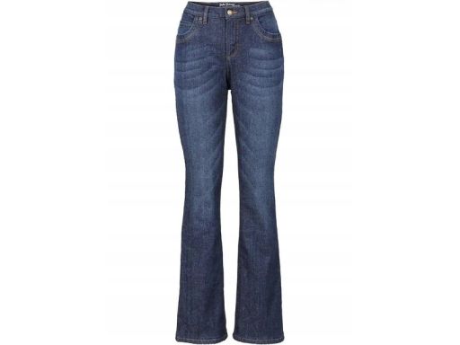 B.P.C spodnie ocieplane bootcut ciemny jeans 44.