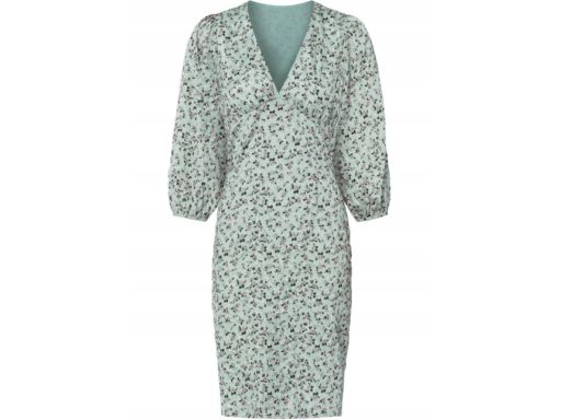 B.P.C sukienka miętowa w kwiatuszki ^34