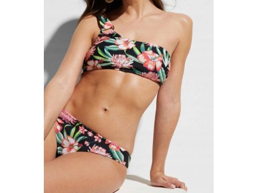 B.P.C bikini w kwiaty bustier na jedno ramię z figami 42.