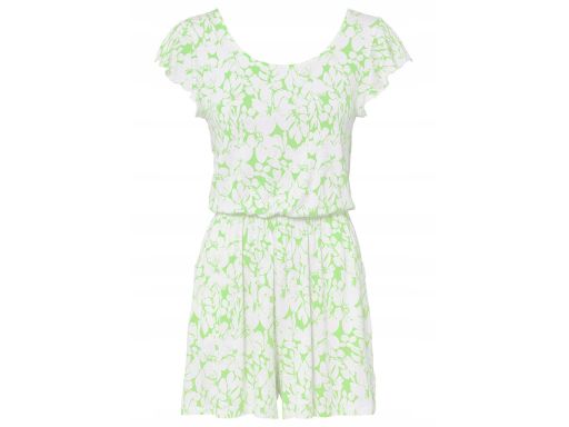 B.P.C krótki kombinezon biało-zielony r,40/42