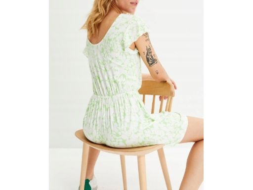 B.P.C krótki kombinezon biało-zielony r,40/42