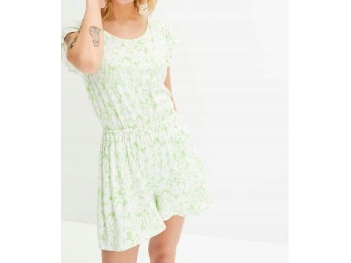 B.P.C krótki kombinezon biało-zielony r,40/42