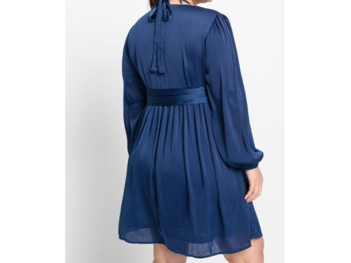 B.P.C atrakcyjna sukienka satynowa granatowa ^40