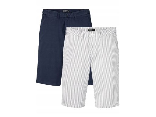 B.P.C spodenki bermudy męskie 2-pak granatowe i białe w paski ^50