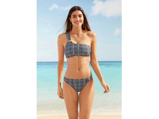 B.P.C bikini bandeau czarne we wzorki 36.