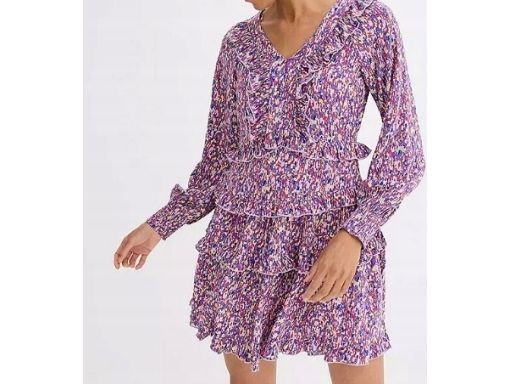 B.P.C sukienka wzorzysta z falbankami 42.