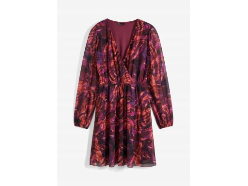 B.P.C. siateczkowa szyfonowa sukienka we wzory ^36/38