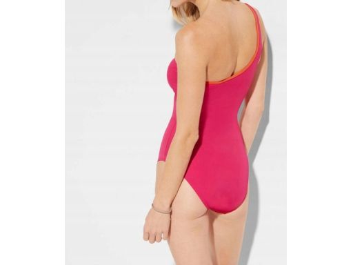 B.P.C kostium jednoczęściowy asymetryczny różowy na jedno ramię 44.