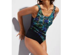 B.P.C kostium kąpielowy shape ze wzorem kolorowa wężowa skóra r.46