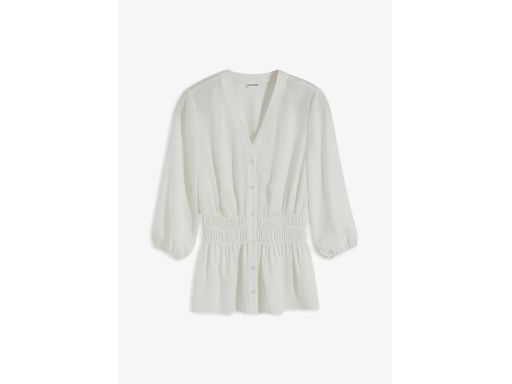 B.P.C bluzka koszulowa satynowa z gumką w pasie ^44