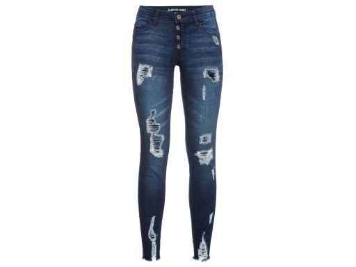 B.P.C jeansy skinny ciemne przetarcia r.38