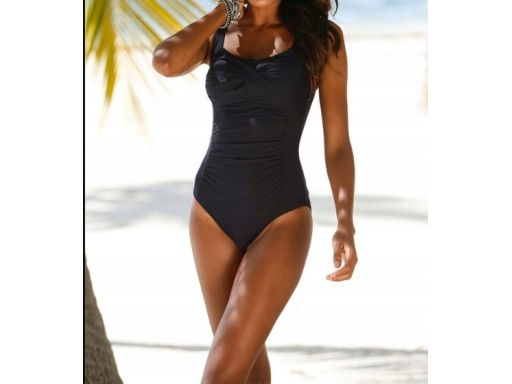 B.P.C kostium jednoczęściowy marszczony czarny r.48