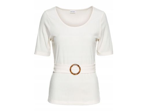 B.P.C śmietankowa bluzka z klamerką 44/46.