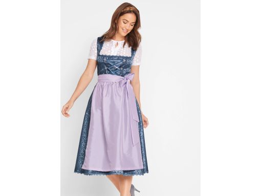 B.P.C. sukienka ludowa midi z fartuszkiem 52.