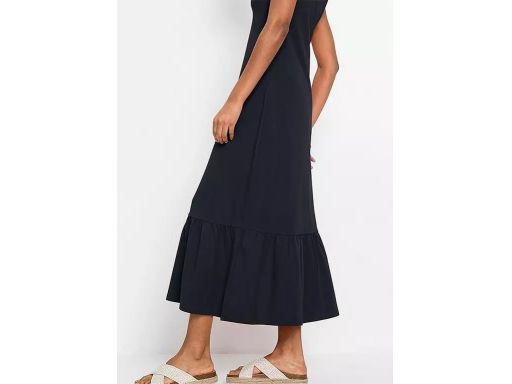 B.P.C. sukienka maxi czarna letnia na cienkie ramiączka ^36/38