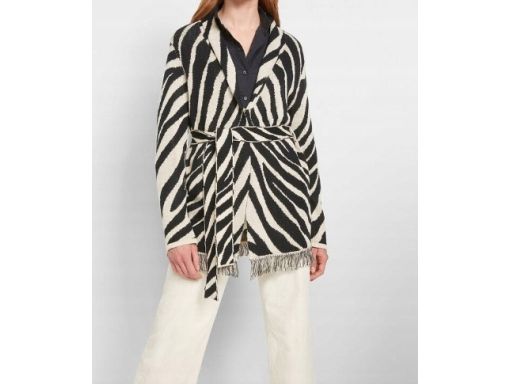 B.P.C kardigan z wiązaniem z frędzlami r.40/42