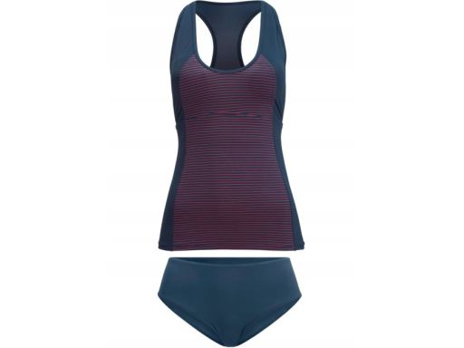 B.P.C granatowe tankini w paski r.50