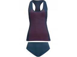 B.P.C granatowe tankini w paski r.50