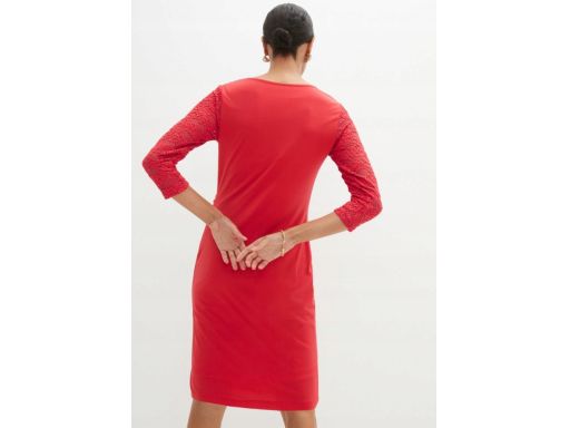 B.P.C sukienka czerwona z koronką 48/50.