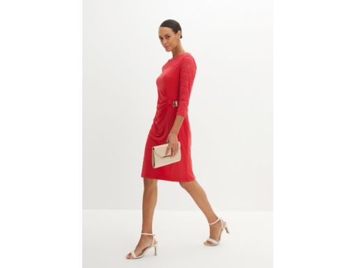 B.P.C sukienka czerwona z koronką 48/50.