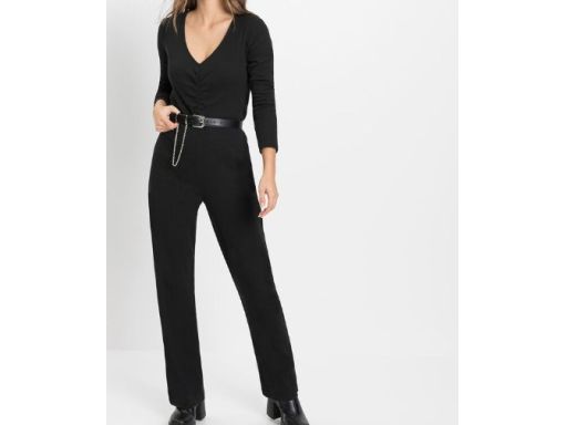 B.P.C czarny kombinezon bawełniany prążkowany r.48/50