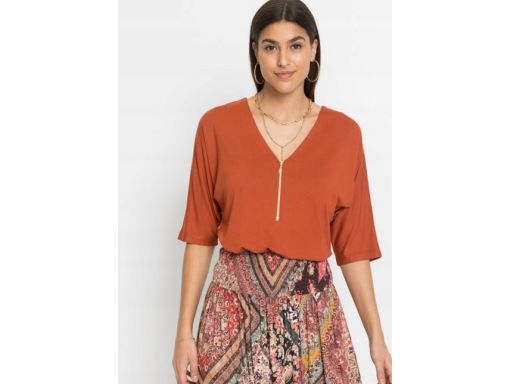 Bluzka rdzawy brąz z zamkiem r.40/42