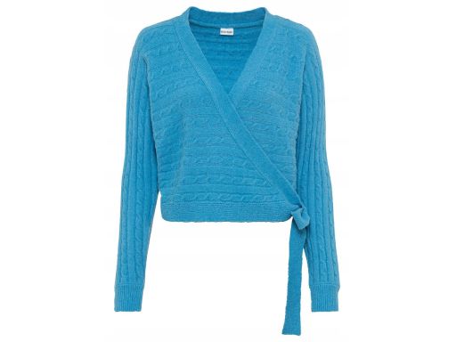 B.P.C niebieski krótki kopertowy sweter ^48/50