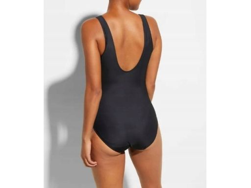 B.P.C kostium jednoczęściowy czarny w pomarańczowe paski r.42