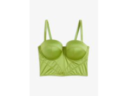 B.P.C biustonosz przedłużony-top z fiszbinami zielony 100E.