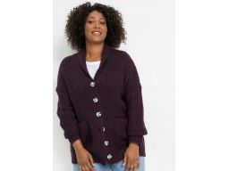 B.P.C sweter brązowe bordo rozpinany z kołnierzem r.36/38