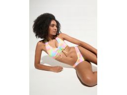 B.P.C kolorowe neonowe bikini wiązane z figami ^44