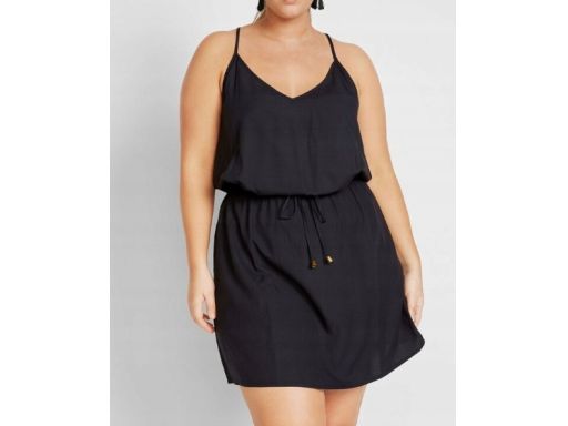 B.P.C sukienka czarna plażowa z wiskozy ^36