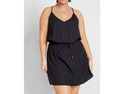 B.P.C sukienka czarna plażowa z wiskozy ^36