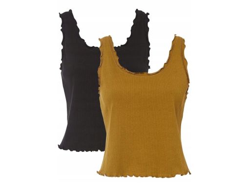 B.P.C 2-pak krótki top w prążek bawełniane ^44/46