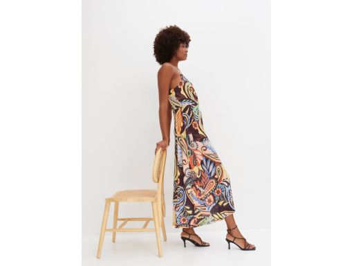 B.P.C asymetryczna sukienka kolorowa we wzorki r.44/46