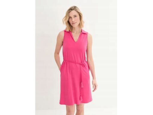 B.P.C sukienka różowa shirtowa z kołnierzykiem r.48/50