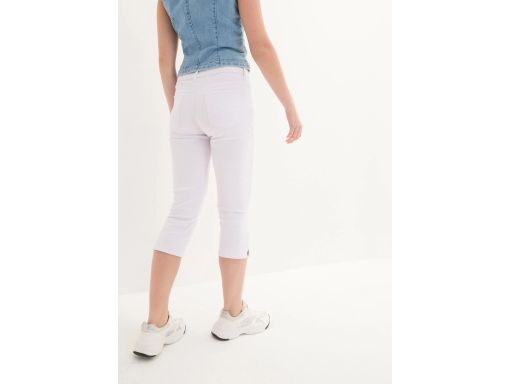B.P.C jeansy 3/4 slim fit mid waist białe ^44