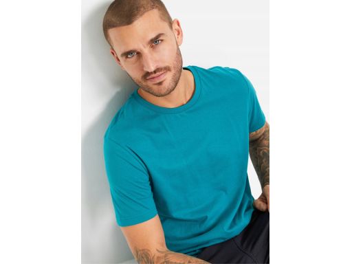 B.P.C t-shirt męski bawełniany ciemny turkus XXL.