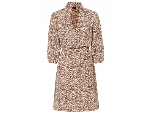 B.P.C sukienka koszulowa z nadrukiem zebra 40.