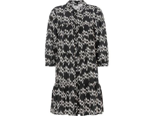 B.P.C wzorzysta sukienka koszulowa falbanki 38.