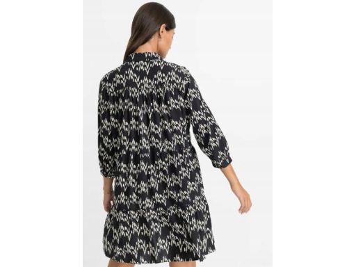 B.P.C wzorzysta sukienka koszulowa falbanki 38.