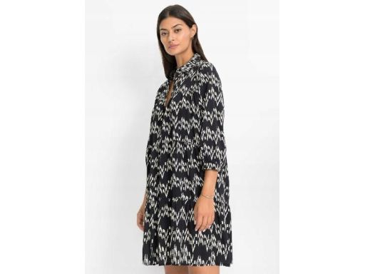 B.P.C wzorzysta sukienka koszulowa falbanki 38.