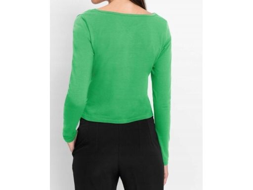 B.P.C bluzka zielona kopertowa ^32/34