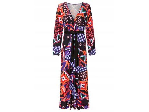 B.P.C długa sukienka kolorowa we wzory 36/38.