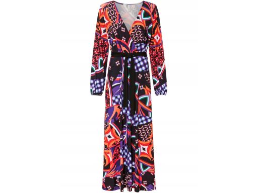 B.P.C długa sukienka kolorowa we wzory 36/38.