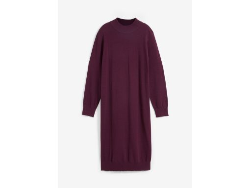 B.P.C sukienka dzianinowa jagodowa 40/42.