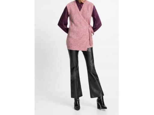 B.P.C kamizelka dzianinowa damska kopertowa z wiązaniem 36/38.
