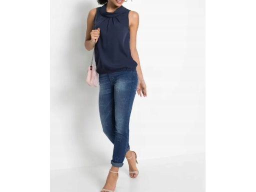 B.P.C bluzka bez rękawów granatowa r.34
